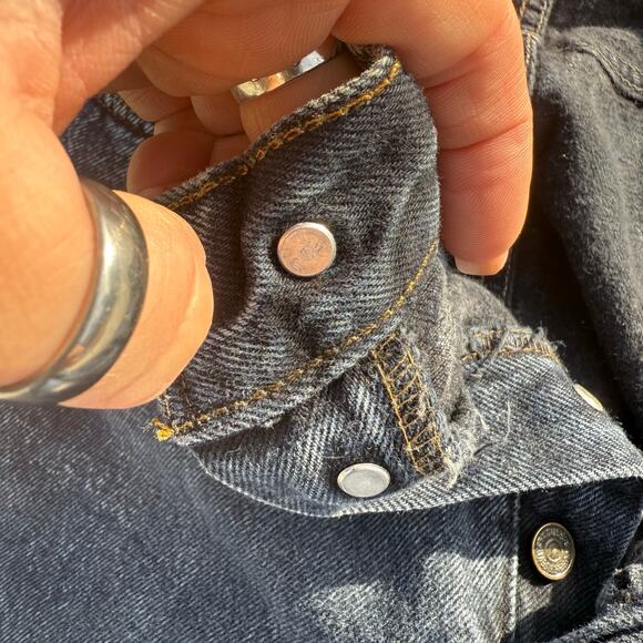 VTG 80s Levi's 501 Button Fly Straight Leg Faded Black Jeans 36x32 ACTUAL 34x31 - Picture 5 of 12